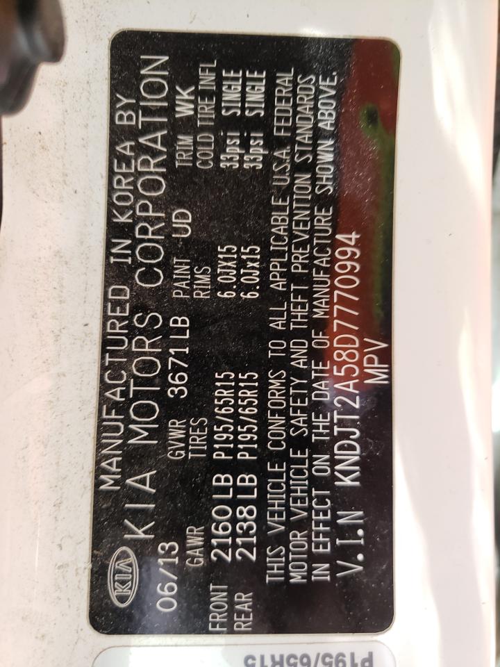 Zdjęcie 10 z aukcji – 2013 KIA SOUL z VIN KNDJT2A58D7770994