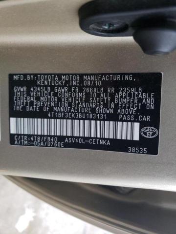 Foto 10 de la subasta – 2011 TOYOTA CAMRY BASE con VIN 4T1BF3EK3BU183131