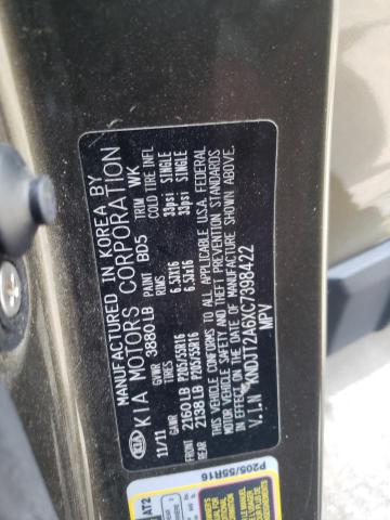 KIA SOUL + 2012 with VIN KNDJT2A6XC7398422 - Photo from auction
