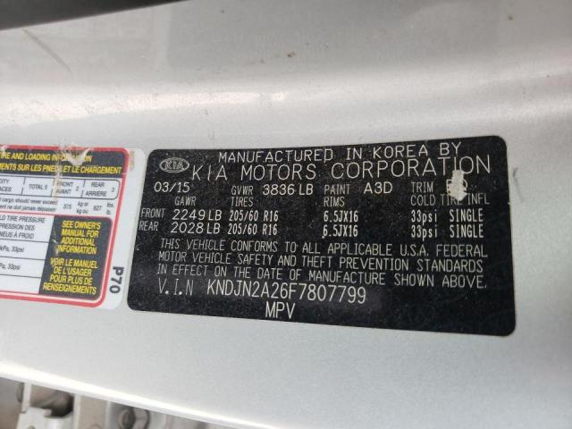 Photo 10 from auction – 2015 KIA SOUL with VIN KNDJN2A26F7807799
