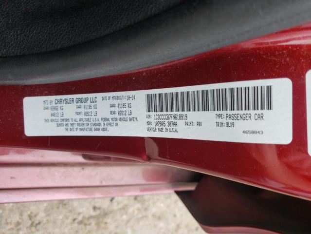 Photo 10 from auction – 2015 CHRYSLER 200 C with VIN 1C3CCCCB7FN618919