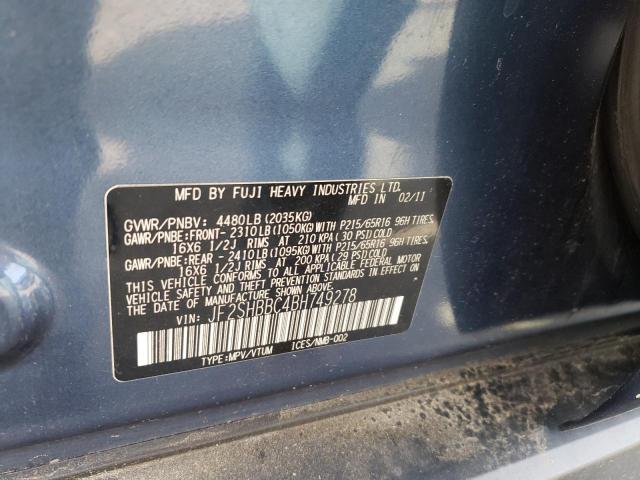 SUBARU FORESTER 2 2011 with VIN JF2SHBBC4BH749278 - Photo from auction