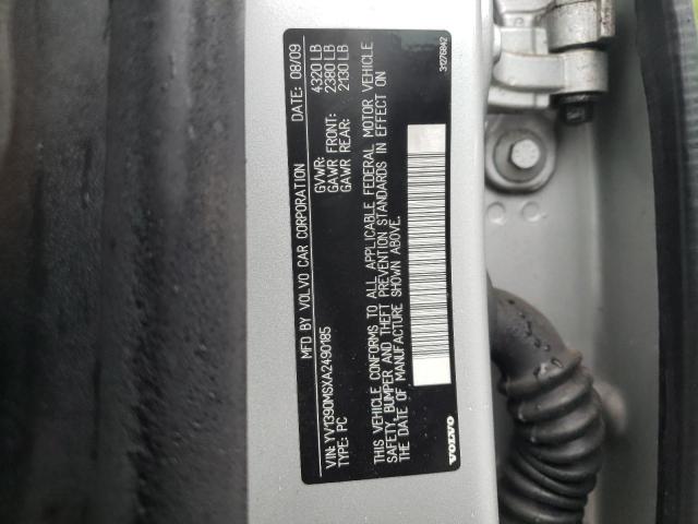Photo 10 from auction – 2010 VOLVO S40 2.4I with VIN YV1390MSXA2490185