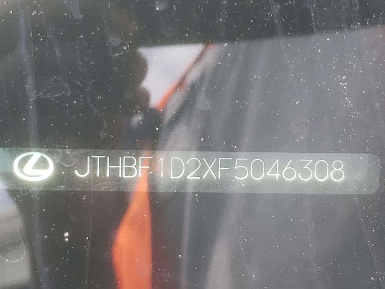 Photo 10 from auction – 2015 LEXUS IS 250 with VIN JTHBF1D2XF5046308