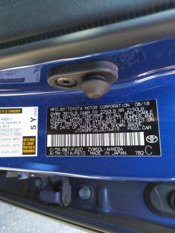 Photo 10 from auction – 2018 TOYOTA PRIUS with VIN JTDKBRFU6J3076419