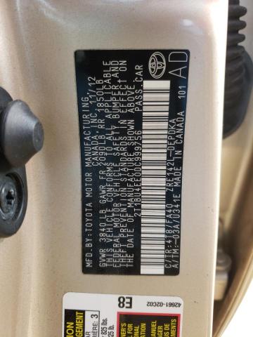 Photo 10 from auction – 2013 TOYOTA CORROLLA with VIN 2T1BU4EE0DC999756