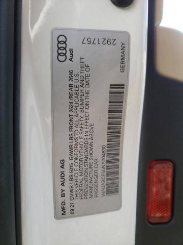 Photo 10 from auction – 2022 AUDI A5 PREMIUM with VIN WAUABCF55NA004630