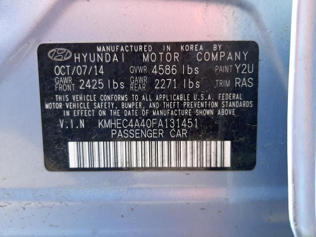 Photo 10 from auction – 2015 HYUNDAI SONATA HYB with VIN KMHEC4A40FA131451