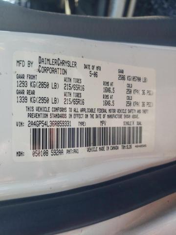 Photo 10 from auction – 2006 CHRYSLER TOWN & COU with VIN 2A4GP54L36R859331