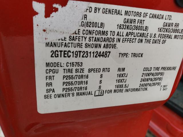 Photo 10 from auction – 2003 GMC NEW SIERRA with VIN 2GTEC19T231124487