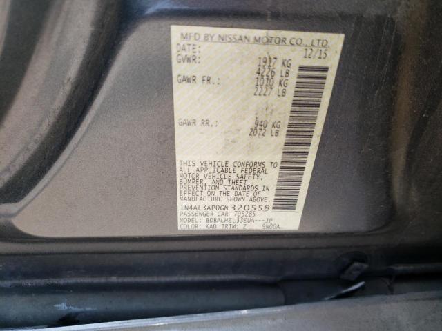 Photo 10 from auction – 2016 NISSAN ALTIMA 2.5 with VIN 1N4AL3AP0GN320558