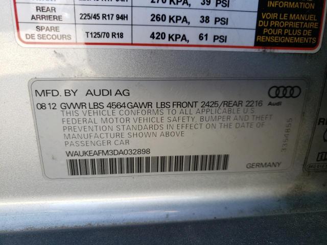 Photo 10 from auction – 2013 AUDI A3 PREMIUM with VIN WAUKEAFM3DA032898