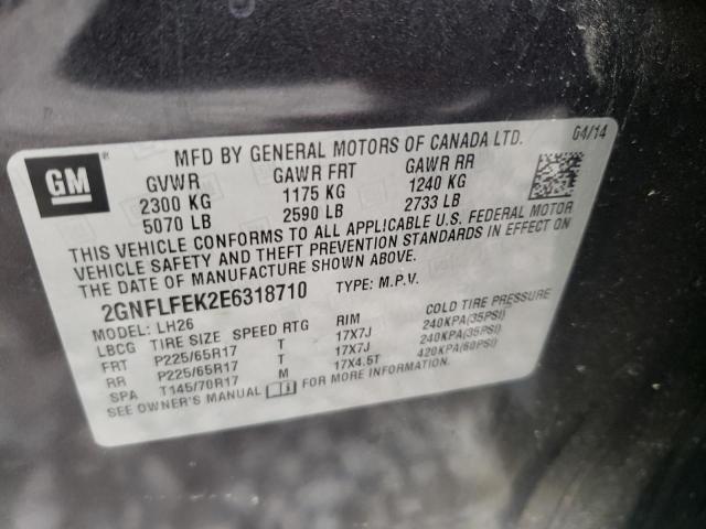 Photo 10 from auction – 2014 CHEVROLET EQUINOX LT with VIN 2GNFLFEK2E6318710