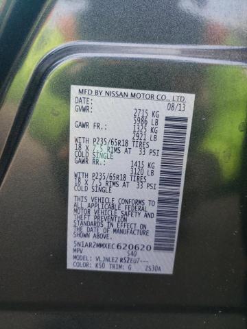 Photo 10 from auction – 2014 NISSAN PATHFINDER with VIN 5N1AR2MMXEC620620
