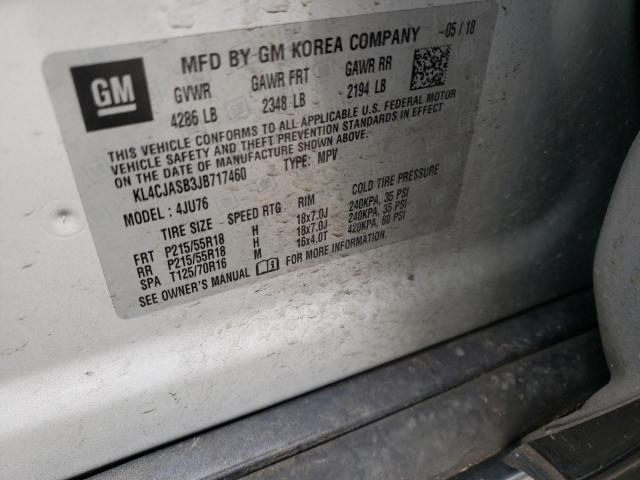 Photo 10 from auction – 2018 BUICK ENCORE PRE with VIN KL4CJASB3JB717460