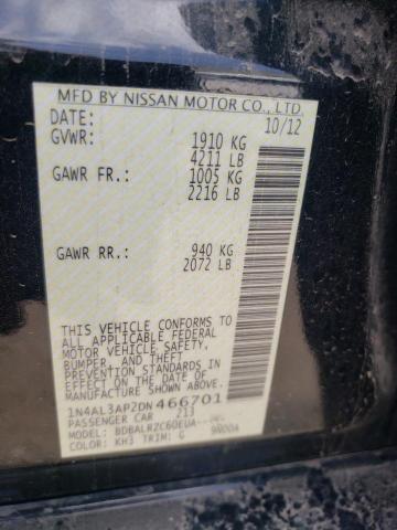 Photo 10 from auction – 2013 NISSAN ALTIMA 2.5 with VIN 1N4AL3AP2DN466701