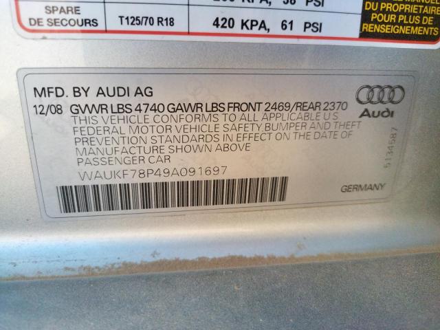 Photo 10 from auction – 2009 AUDI A3 2.0T QU with VIN WAUKF78P49A091697