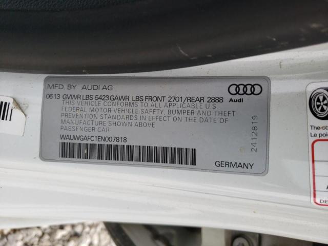 Photo 10 from auction – 2014 AUDI A7 PREMIUM with VIN WAUWGAFC1EN007818