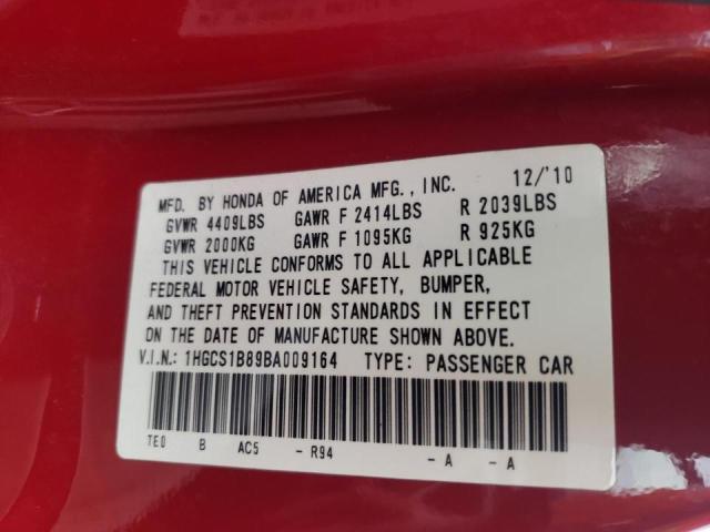 Photo 10 from auction – 2011 HONDA ACCORD EXL with VIN 1HGCS1B89BA009164