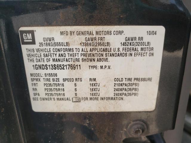 Photo 10 from auction – 2005 CHEVROLET TRAILBLAZE with VIN 1GNDS13S652176911