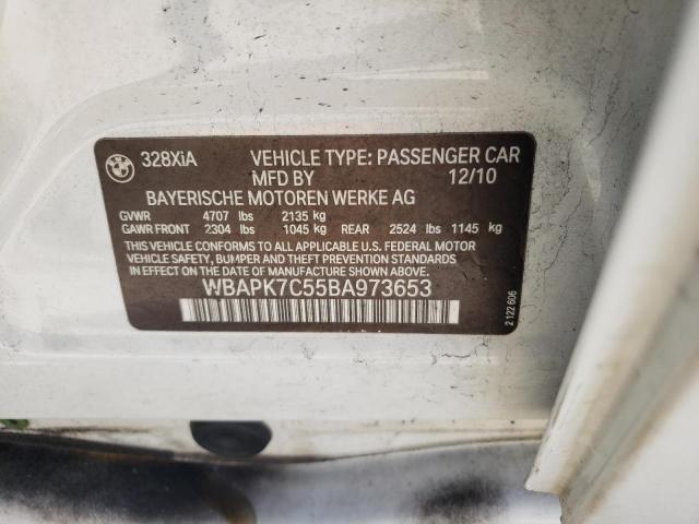 Photo 10 from auction – 2011 BMW 328 XI with VIN WBAPK7C55BA973653