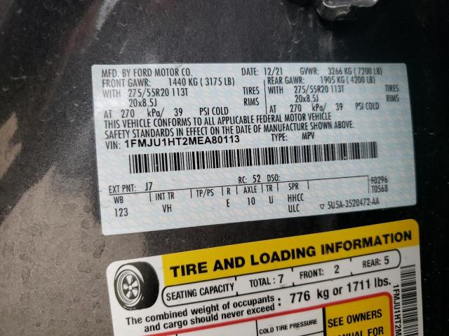 Photo 10 from auction – 2021 FORD EXPEDITION with VIN 1FMJU1HT2MEA80113