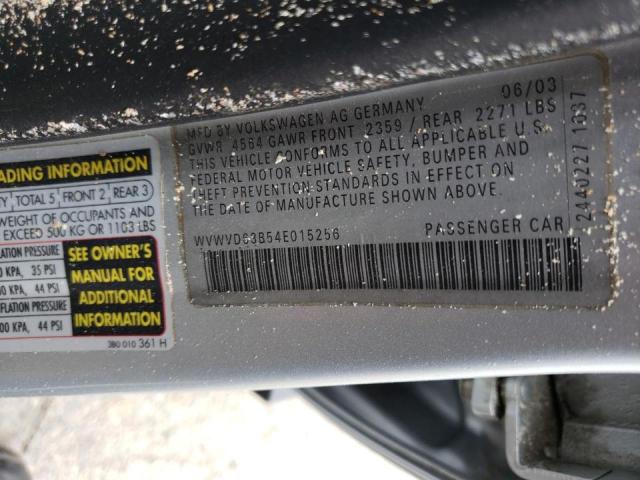 Photo 10 from auction – 2004 VOLKSWAGEN PASSAT GLS with VIN WVWVD63B54E015256
