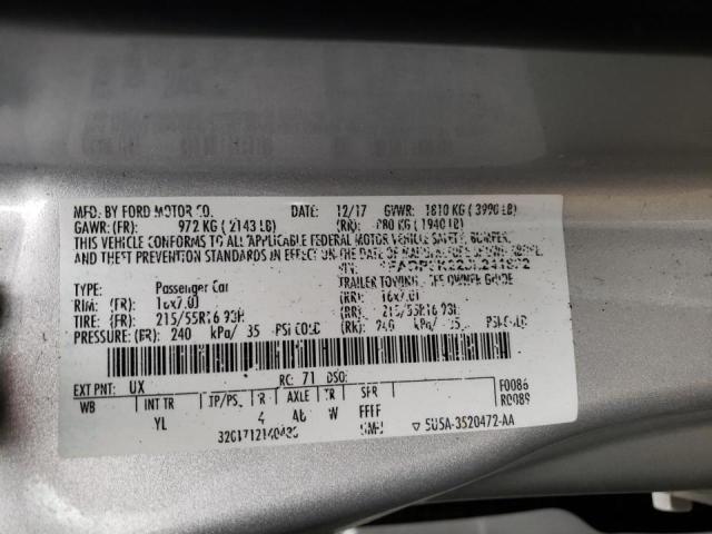 Photo 10 from auction – 2018 FORD FOCUS SE with VIN 1FADP3K22JL241822