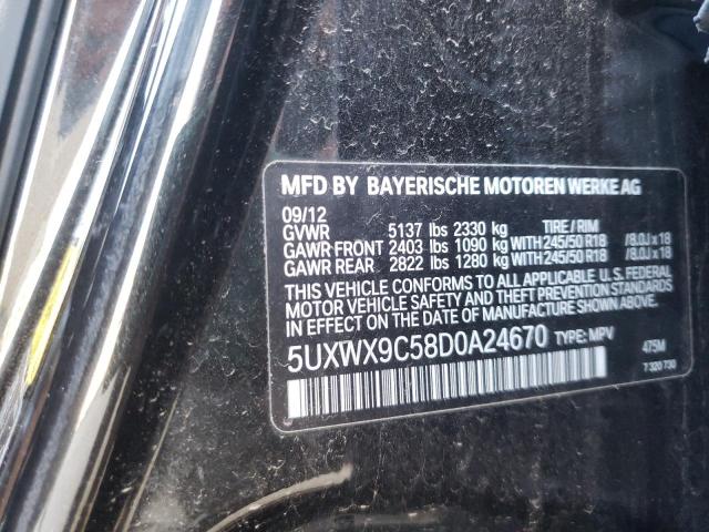 Photo 10 from auction – 2013 BMW X3 XDRIVE2 with VIN 5UXWX9C58D0A24670