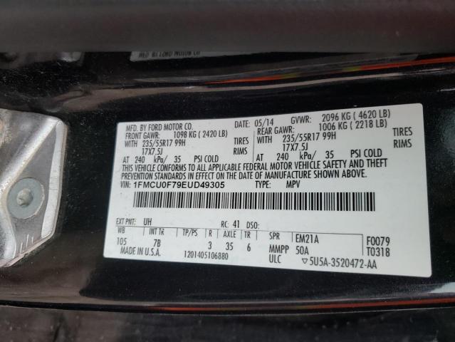Photo 10 from auction – 2014 FORD ESCAPE S with VIN 1FMCU0F79EUD49305