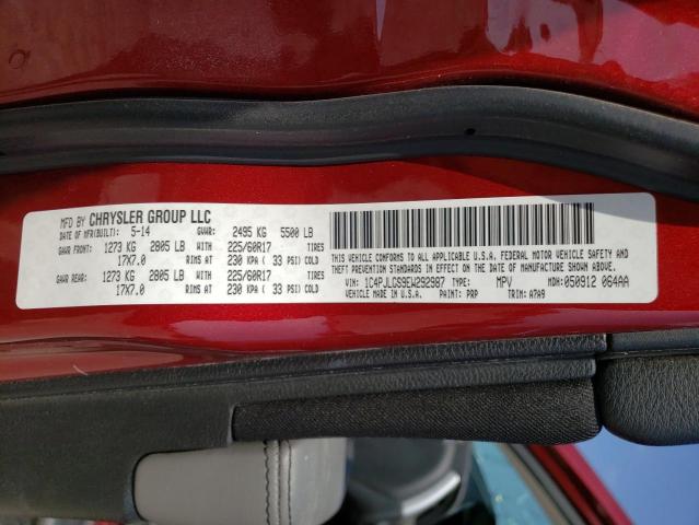 Photo 10 from auction – 2014 JEEP CHEROKEE L with VIN 1C4PJLCS9EW292987