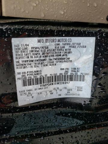 Photo 10 from auction – 2005 FORD FOCUS ZX4 with VIN 1FAFP34N15W220397