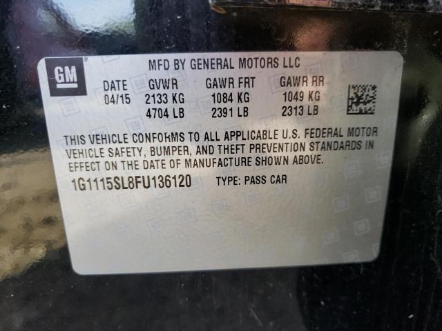 Photo 10 from auction – 2015 CHEVROLET IMPALA LT with VIN 1G1115SL8FU136120