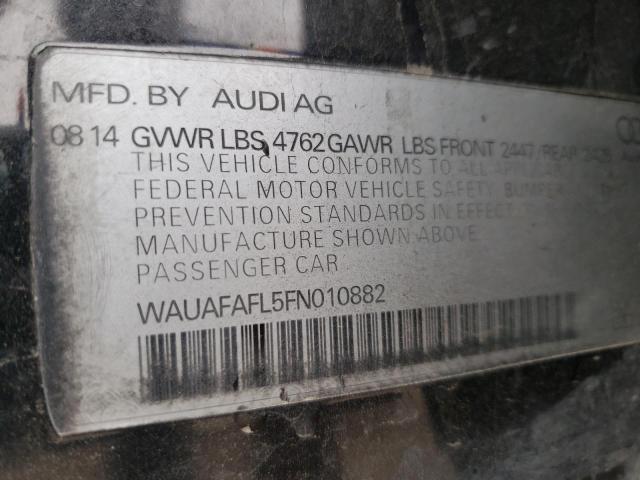 Photo 10 from auction – 2015 AUDI A4 PREMIUM with VIN WAUAFAFL5FN010882
