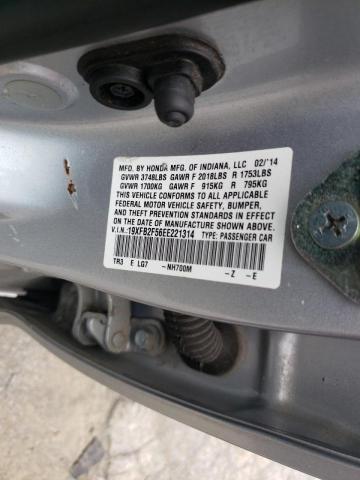 Photo 10 from auction – 2014 HONDA CIVIC LX with VIN 19XFB2F56EE221314