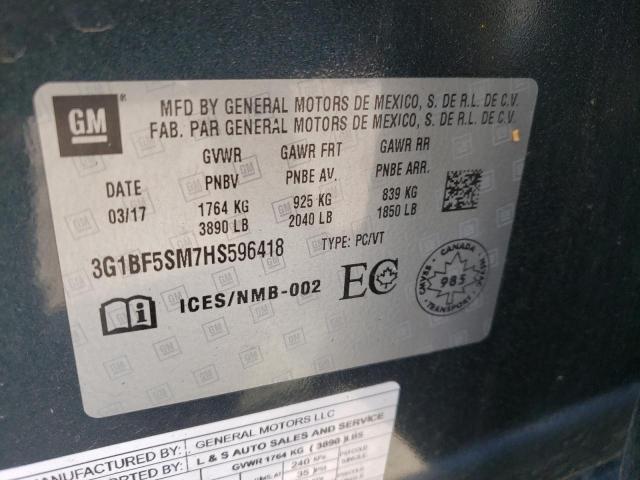 Photo 10 from auction – 2017 CHEVROLET CRUZE PREM with VIN 3G1BF5SM7HS596418