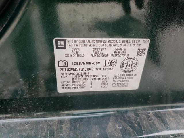 صورة رقم 10 من المزاد - 2015 GMC SIERRA K15 مع VIN 3GTU2VEC7FG181940