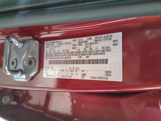 Photo 10 from auction – 2017 FORD ESCAPE TIT with VIN 1FMCU0JD1HUC42539
