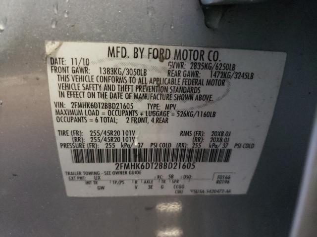 Photo 10 from auction – 2011 FORD FLEX LIMIT with VIN 2FMHK6DT2BBD21605