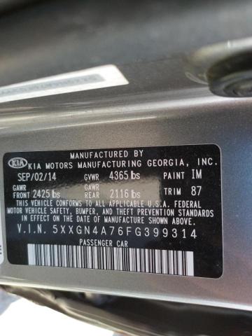 Photo 10 from auction – 2015 KIA OPTIMA EX with VIN 5XXGN4A76FG399314