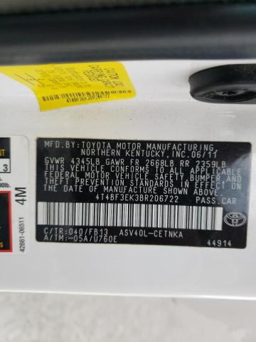 Photo 10 from auction – 2011 TOYOTA CAMRY BASE with VIN 4T4BF3EK3BR206722