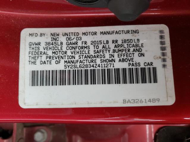 Photo 10 from auction – 2004 PONTIAC VIBE with VIN 5Y2SL62834Z411271