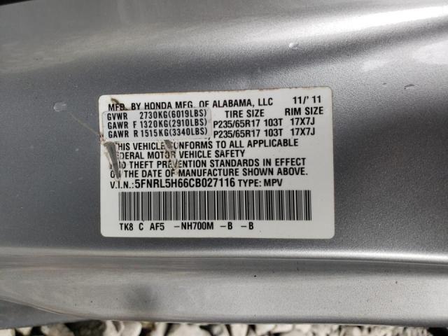 Photo 10 from auction – 2012 HONDA ODYSSEY EX with VIN 5FNRL5H66CB027116