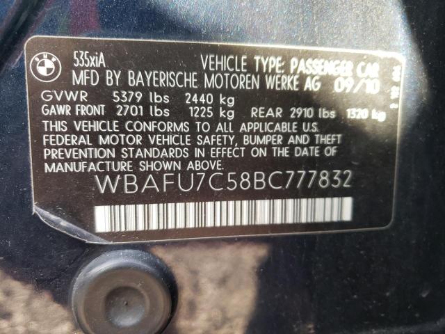 Photo 10 from auction – 2011 BMW 535 XI with VIN WBAFU7C58BC777832