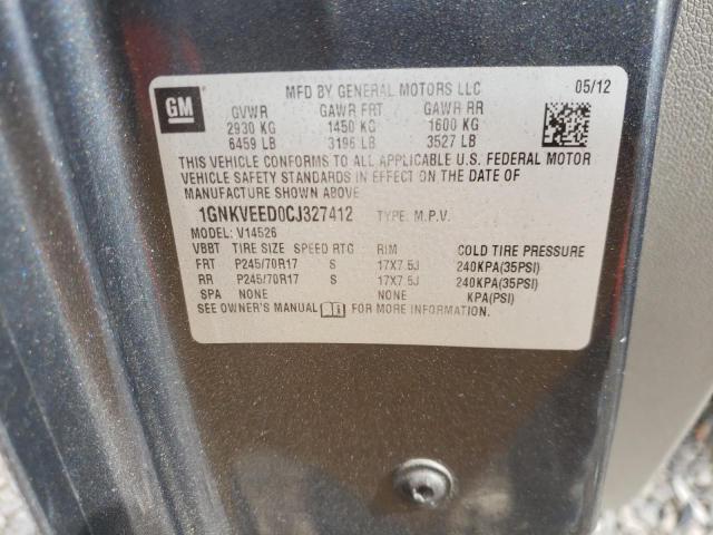 Photo 10 from auction – 2012 CHEVROLET TRAVERSE L with VIN 1GNKVEED0CJ327412