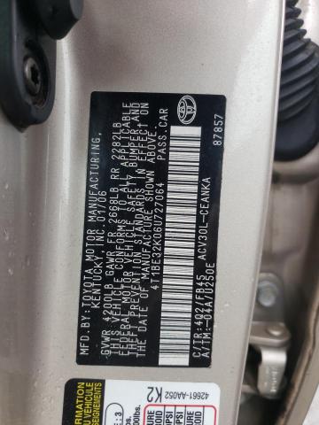 Photo 10 from auction – 2006 TOYOTA CAMRY LE with VIN 4T1BE32K06U727064