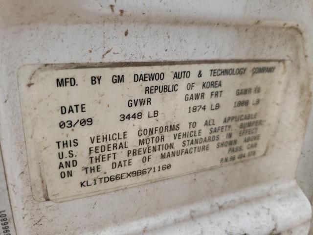 Photo 10 from auction – 2009 CHEVROLET AVEO LS with VIN KL1TD66EX9B671160