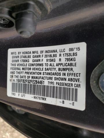Photo 10 from auction – 2015 HONDA CIVIC LX with VIN 19XFB2F52FE284461