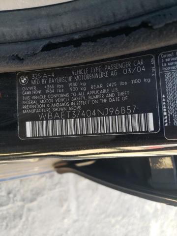 Photo 10 from auction – 2004 BMW 325 I with VIN WBAET37404NJ96857