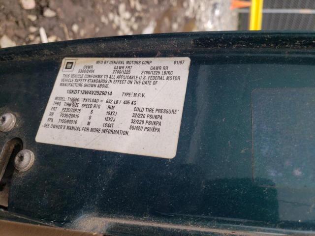 Photo 10 from auction – 1997 GMC JIMMY with VIN 1GKDT13W4V2529014